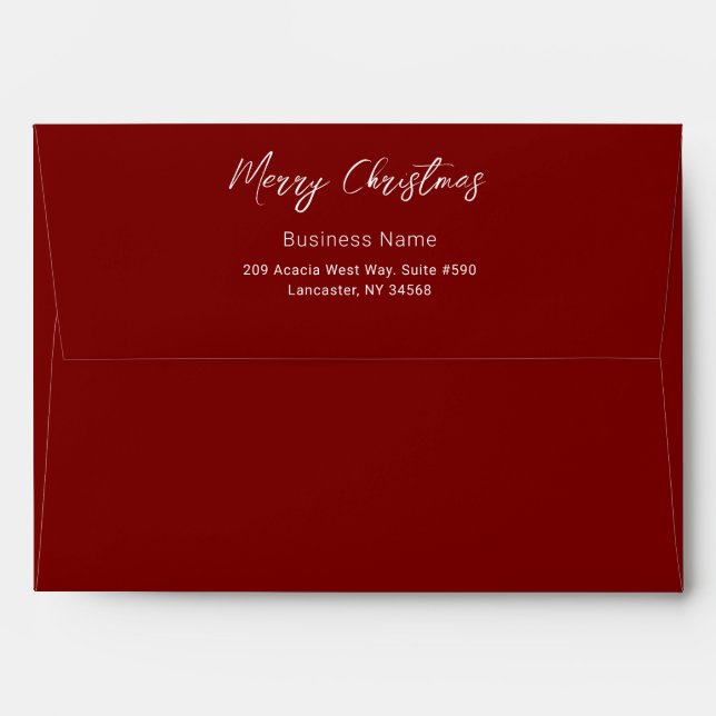 Custom Company Logo Merry Christmas Envelope (Back (Top Flap))