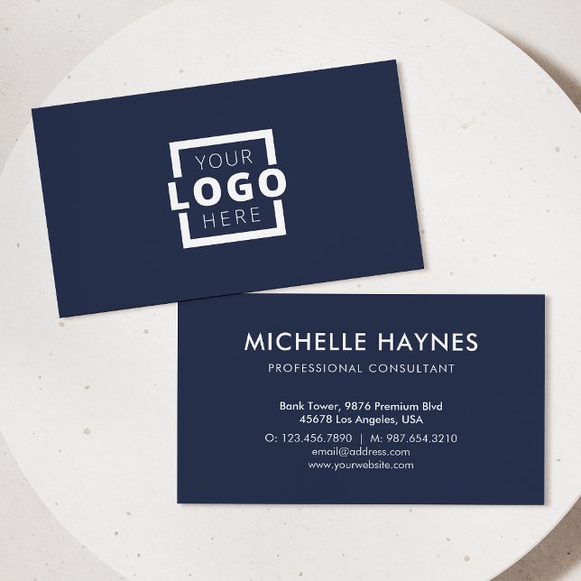 Custom Company Logo Modern Corporate Business Card (Creator Uploaded)