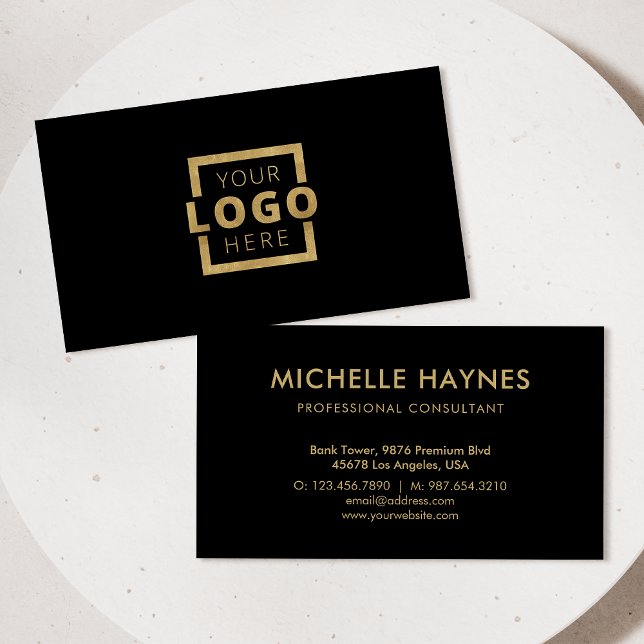 Custom Company Logo Modern Corporate Business Card (Creator Uploaded)