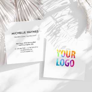 Custom Company Logo Modern Corporate Square Business Card