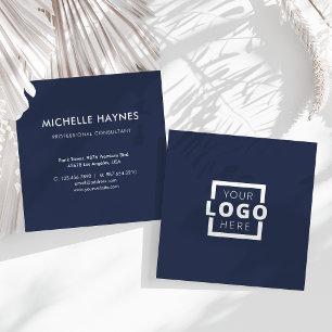 Custom Company Logo Modern Corporate Square Business Card