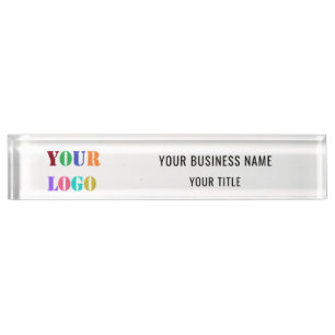 Custom Company Logo Name Business Desk Name Plate