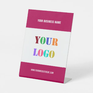 Custom Company Logo Name Business Pedestal Sign