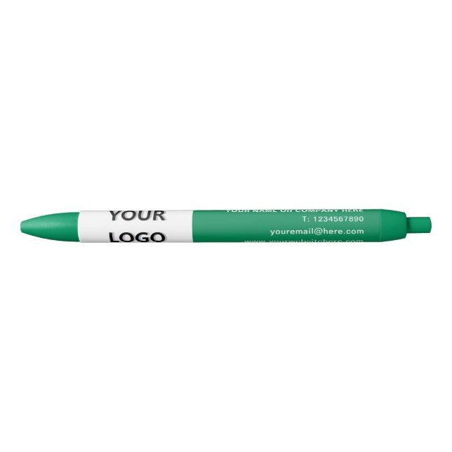 Custom Company Logo Name Info Pen - Your Colours (Front)