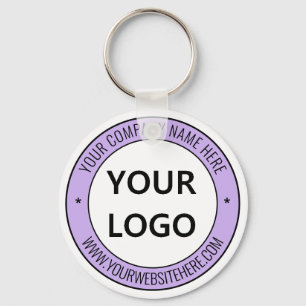 Custom Company Logo Name Info Promotional Keychain