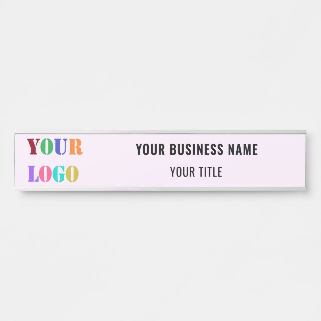 Custom Company Logo Name Personalized Door Sign (Front)