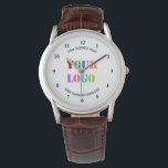 Custom Company Logo Name Website Business Watch<br><div class="desc">Custom Font and Colours - Watches with Your Company Logo and Text Promotional Business Personalized Watch Gift - Add Your Logo / Image and Text / Information - Resize and move elements with Customization tool. Choose / add your favourite background and text colours / font / size ! Please use...</div>