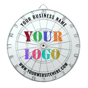 Custom Company Logo Name Website Dart Board