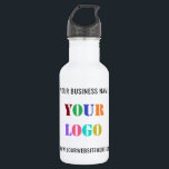 Custom Company Logo Name Website Water Bottle<br><div class="desc">Custom Fonts and Colors - Personalized Water Bottles with Your Company Logo and Text Business Promotional Water Bottle Gift - Make Unique Your Own Design - Add Your Logo / Image or QR Code - Photo / Name - Website - Custom Text / more - Resize and move or remove...</div>