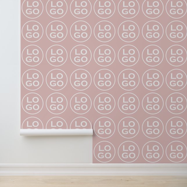 Custom Company Logo or Image on Dusty Pink Wallpaper (Application)