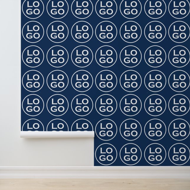 Custom Company Logo or Image on Navy Blue Wallpaper (Application)