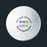 Custom Company Logo or Photo and Text Golf Balls<br><div class="desc">Custom Colours and Font - Design Your Own Golf Balls Example with Business Logo Promotional Social Media Name Company Slogan Professional Personalized Stamp Golf Balls Gift - Add Your Logo - Image - Photo / Business Slogan - Tagline - Name - Company / Social Media Handle - Website - Email...</div>