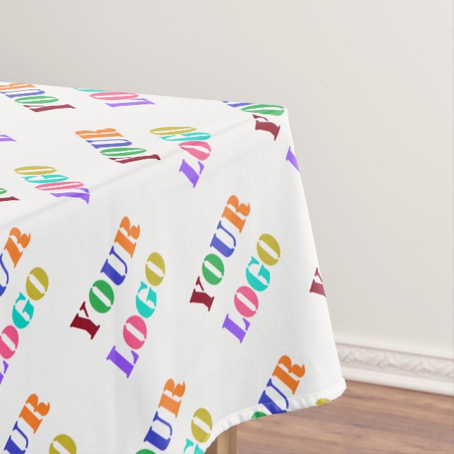 Custom Company Logo or Photo Tablecloth Your Color (In Situ)