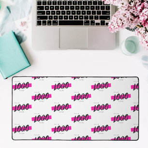 Custom Company Logo Pattern Custom Business Logo Desk Mat