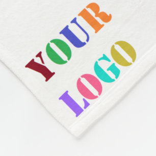 Custom Company Logo Personalized Fleece Blanket
