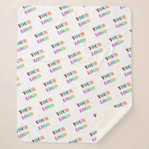 Custom Company Logo Personalized Sherpa Blanket