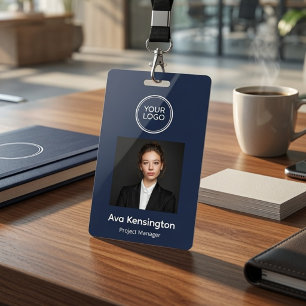Custom Company Logo Photo ID Badge Personalized