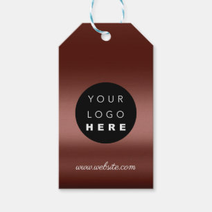Custom Company Logo Product Price Brown Gift Tags
