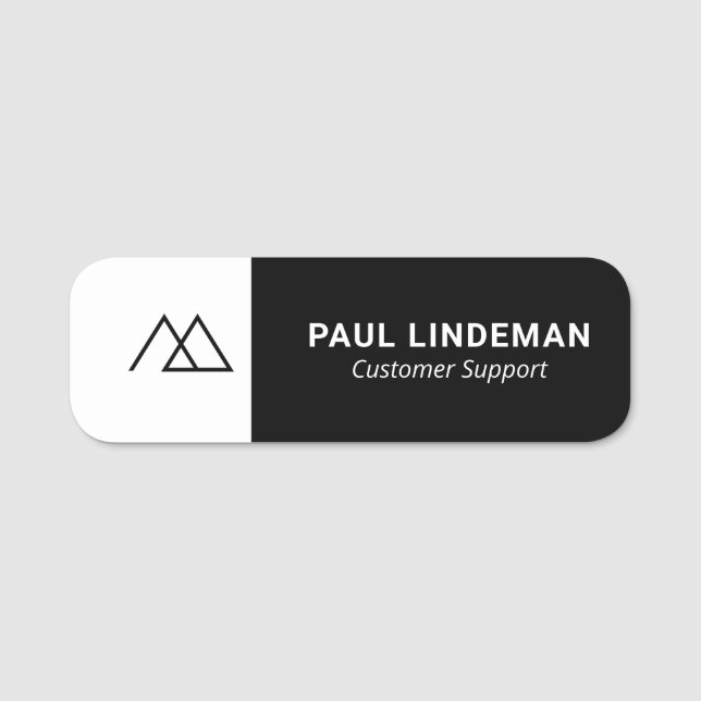 Custom Company Logo Professional Employee  Name Tag (Front)