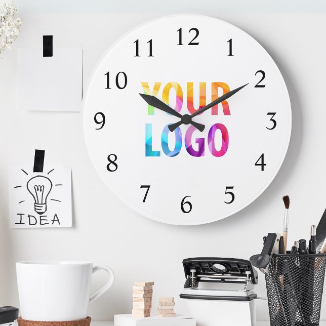 Custom Company Logo Promotional Branded Large Clock (Creator Uploaded)