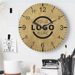 Custom Company Logo Promotional Branded Round Clock<br><div class="desc">Add your custom business corporate logo to create a unique wall clock. Makes a great promotional giveaway or corporate gift for customers,  vendors,  employees or other special people. Choose from different clock shapes and sizes. No minimum quantity,  no setup fees.</div>