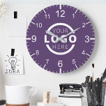 Custom Company Logo Promotional Branded Round Clock<br><div class="desc">Add your custom business corporate logo to create a unique wall clock. Makes a great promotional giveaway or corporate gift for customers,  vendors,  employees or other special people. Choose from different clock shapes and sizes. No minimum quantity,  no setup fees.</div>