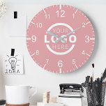 Custom Company Logo Promotional Branded Round Clock<br><div class="desc">Add your custom business corporate logo to create a unique wall clock. Makes a great promotional giveaway or corporate gift for customers,  vendors,  employees or other special people. Choose from different clock shapes and sizes. No minimum quantity,  no setup fees.</div>