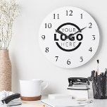 Custom Company Logo Promotional Branded Round Clock<br><div class="desc">Add your custom business corporate logo to create a unique wall clock. Makes a great promotional giveaway or corporate gift for customers,  vendors,  employees or other special people. Choose from different clock shapes and sizes. No minimum quantity,  no setup fees.</div>