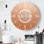 Custom Company Logo Promotional Branded Round Clock<br><div class="desc">Add your custom business corporate logo to create a unique wall clock. Makes a great promotional giveaway or corporate gift for customers,  vendors,  employees or other special people. Choose from different clock shapes and sizes. No minimum quantity,  no setup fees.</div>