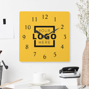 Custom Company Logo Promotional Branded Square Wall Clock