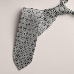 Custom Company Logo Promotional Business Grey Tie