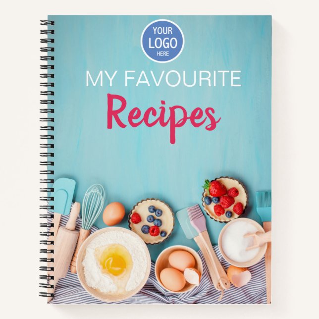 Custom Company Logo Promotional Recipe Notebook (Front)