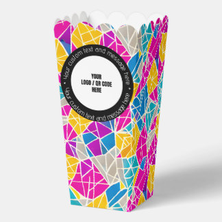 Custom Company Logo QR Code Text Colourful Favor Box