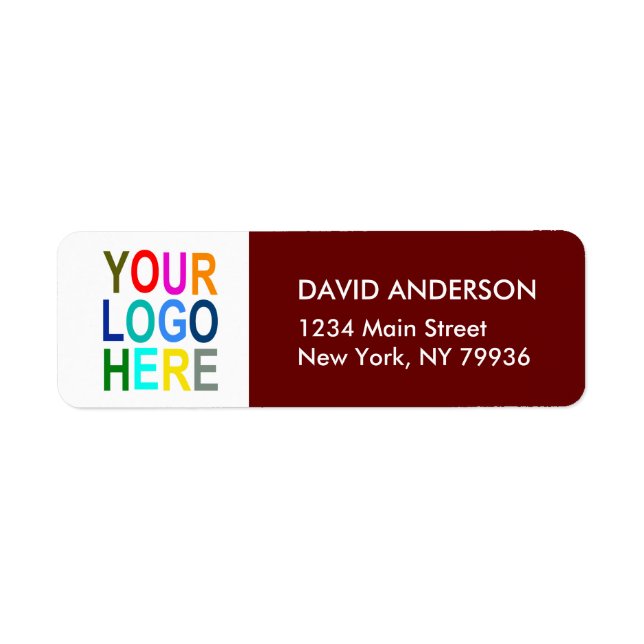 Custom Company Logo Return Address label (Front)