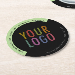 Custom Company Logo Round Paper Pulpboard Coasters