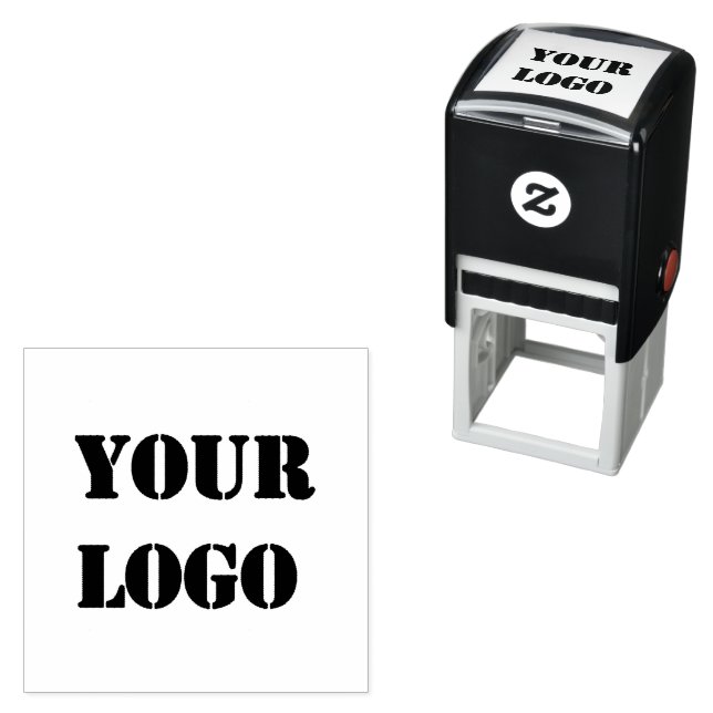 Custom Company Logo Self-inking Stamp Example (In Situ)