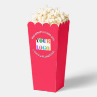 Custom Company Logo Text and Colours Popcorn Box