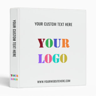 Custom Company Logo Text Binder Choose Colours