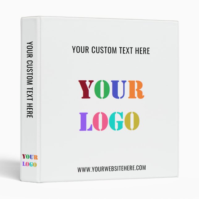 Custom Company Logo Text Binder Choose Colours (Front/Spine)
