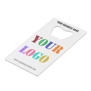 Custom Company Logo Text Bottle Opener Template Credit Card Bottle Opener