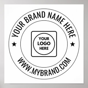 Custom Company Logo Text Brand Promotion poster