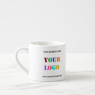 Custom Company Logo Text Branded Espresso Cup