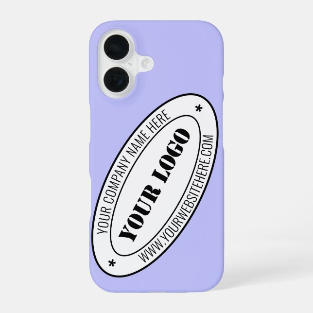 Custom Company Logo Text Branded iPhone Case (Back)