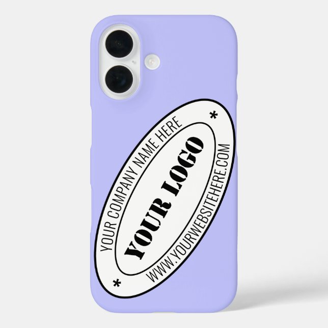 Custom Company Logo Text Branded iPhone Case (Back)