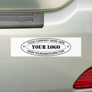 Custom Company Logo Text Business Bumper Sticker