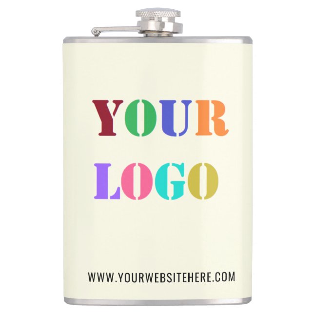 Custom Company Logo Text Business Flask Template (Front)