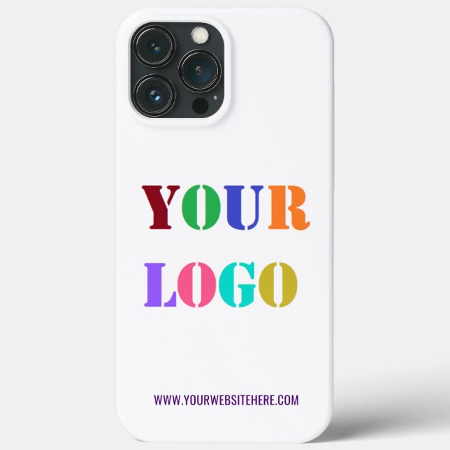 Custom Company Logo Text Business iPhone Case (Back)