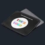 Custom Company Logo Text Business Laptop Sleeve<br><div class="desc">Custom Colours and Fonts - Personalized Laptop Sleeve with Your Company Logo and Custom Text Promotional Business Laptop Covers - Add Your Logo - Image - Photo or QR Code / and Website or Custom Text / Information - Resize and move or remove / add elements - image / text...</div>