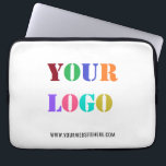 Custom Company Logo Text Business Laptop Sleeve<br><div class="desc">Custom Colours and Font - Laptop Sleeves with Your Company Logo and Text Promotional Business Personalized Laptop Cases - Add Your Logo / Image and Text / Information - Resize and move or remove / add elements - image / text with Customization tool. Choose / add your favourite background and...</div>