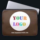 Custom Company Logo Text Business Laptop Sleeve<br><div class="desc">Custom Colours and Fonts - Personalized Laptop Sleeve with Your Company Logo and Website or Custom Text Professional Design Promotional Business Laptop Sleeves - Add Your Logo - Image - Photo or QR Code and Website or Name - Custom Text / More - Resize and move or remove / add...</div>